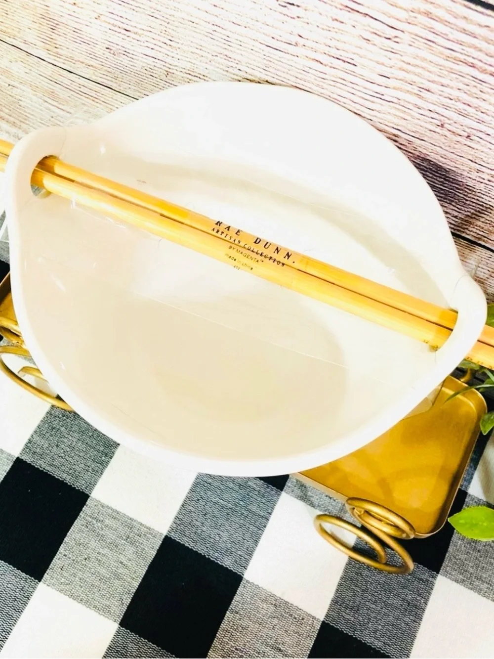 Rae Dunn White Ceramic 'NOODLES' Bowls with Black Lettering - Set of 2